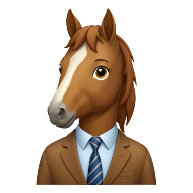 horse with tie sticker