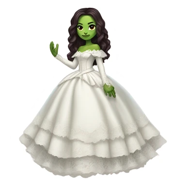 gamora in Victorian dress elegant white  sticker