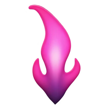 Pink flame iOS 18 emoji sticker