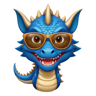 blue dragon wearing sunglasses sticker