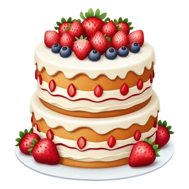 2 tier Strawberry Cake sticker