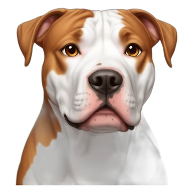 american staffordshire terrier red and white sticker
