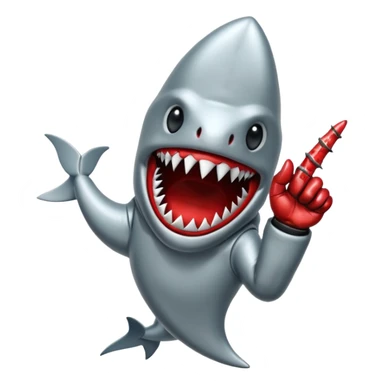 freddy krueger shark finger glove sticker