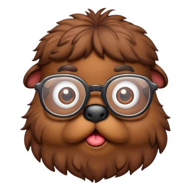 Poo with glasses sticker