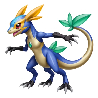 Meloetta-Greymon-Inteleon-Greninja-Pokémon-Digimon-Fakémon-fusion-hybrid-creature sticker