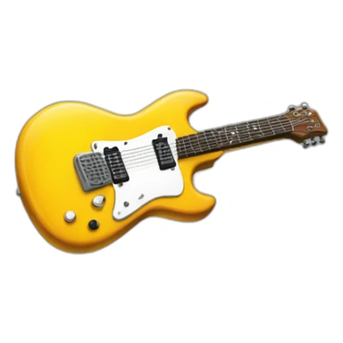 Guitar fused with an car sticker
