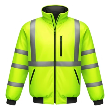 create a realistic emoji of a high-visibility jacket or reflection vest sticker