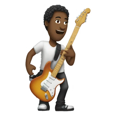 Guitar player sticker