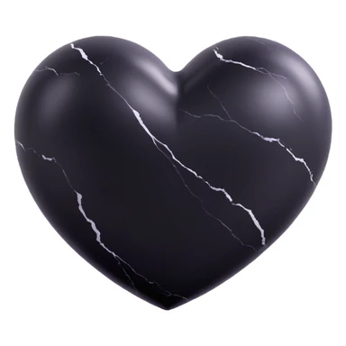 marble black heart sticker