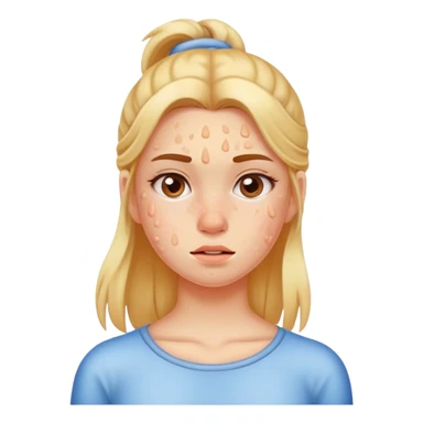 Chica con granos sticker