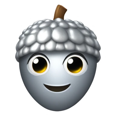 sparkling silver acorn sticker