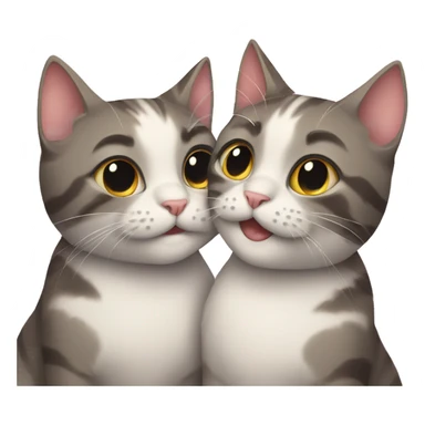 Two cats are loving each other sticker