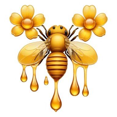 Flowers made out of honey sticker