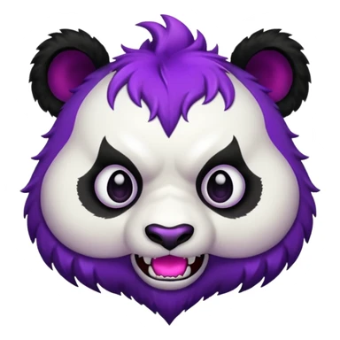 Panda purple demon emoji  sticker