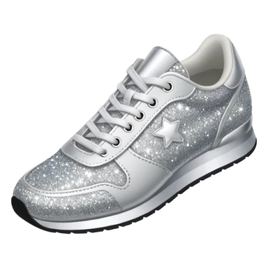 glitter fabric sneakers no brand sticker
