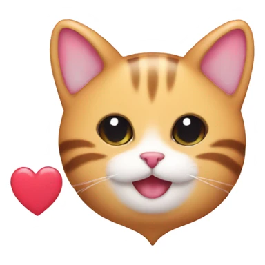 heart with cat ear cute kawaii sticker