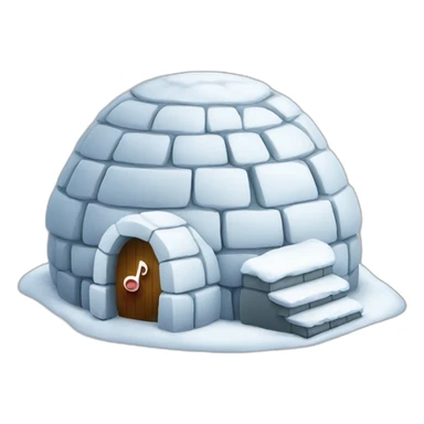 igloo with music sign sticker
