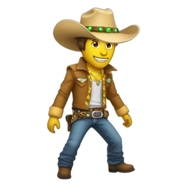 electric rave cowboy sticker