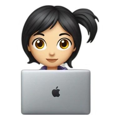 nico-robin-with-a-macbook sticker