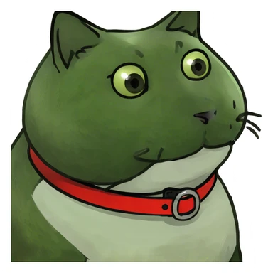 Very fat black and white cat  sticker