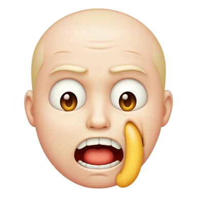 Emoji choking himself out sticker