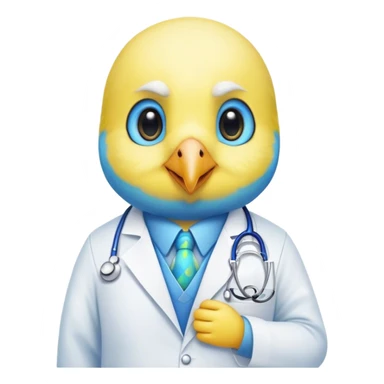 cute budgie doctor as a budgie sticker