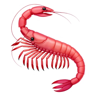 a shrimp with "Envie de crevette" written below sticker