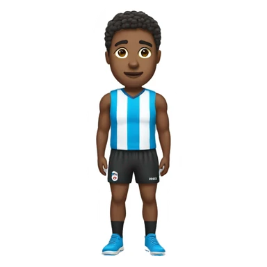 face with football shorts over it sticker