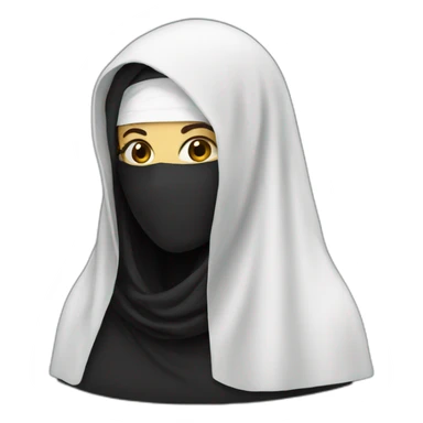 White Niqab sticker