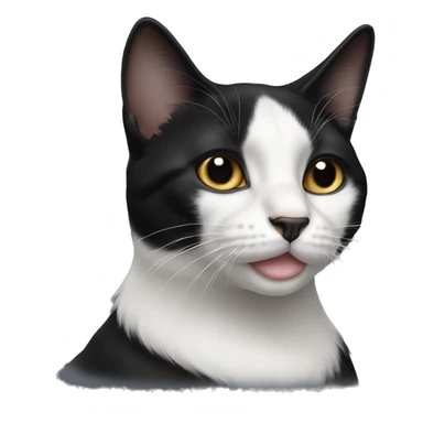 Black and white tuxedo cat  sticker