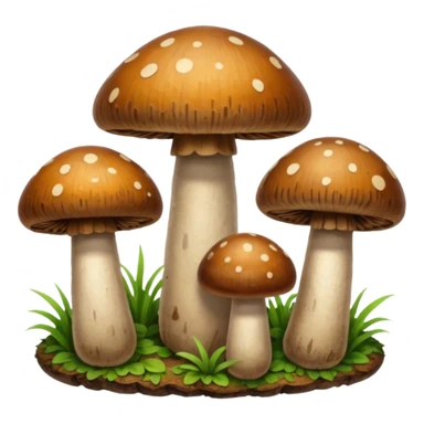 brown mushrooms sticker