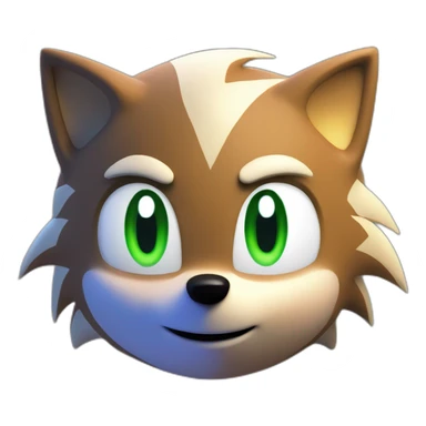 Sonic The Hedgehog from SEGA, Blue Face with a green eyes sticker