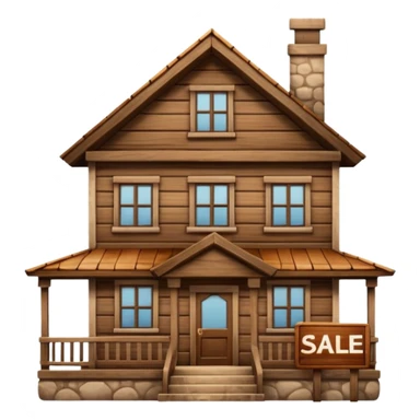 house for sale skeuomorphism style sticker