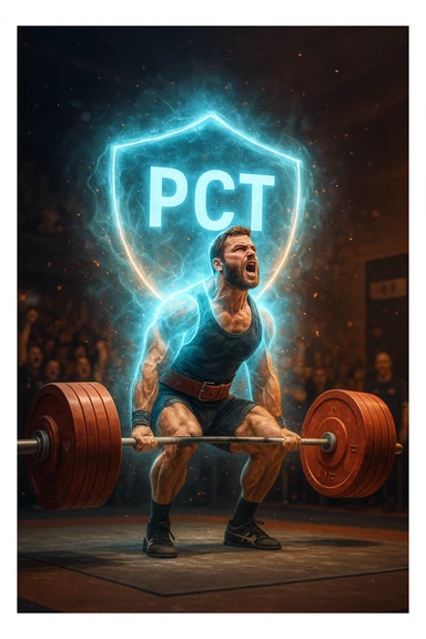 Powerlifter in gara che fa record grazie alla sua "PCT" sticker