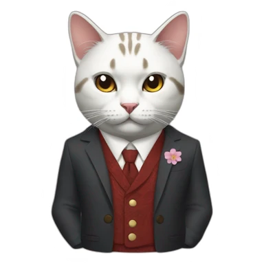 Yakuza cat sticker