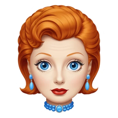 Lucille Ball with blue eyes sticker