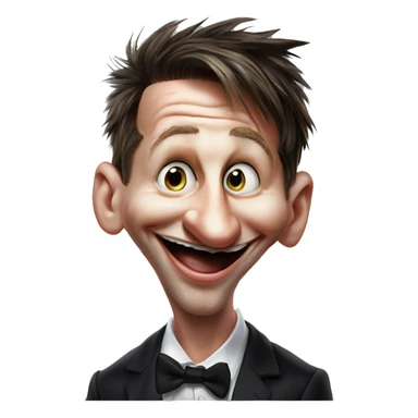 Laughing insane Messi in Uncle Scrooge style, oil paint, mysterious eyes, intricate lips, masterpiece pose, odd perspective, beautiful, desirable, logical sticker