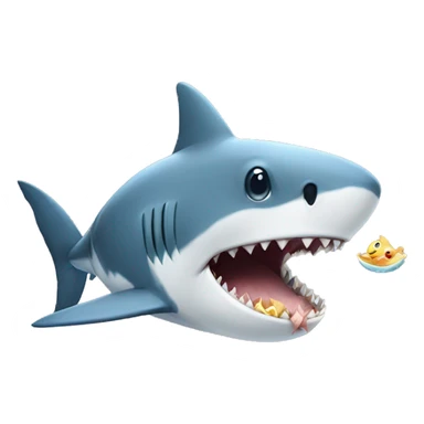 Shark eating a baby sticker