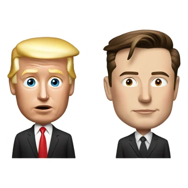 elon musk with Trump sticker