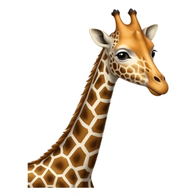 Girafe noir et blanc juste avec des traits pour la délimitation  sticker