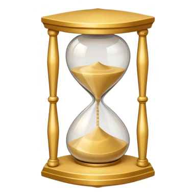 sand hourglass flowing. sticker