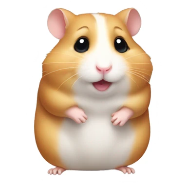 hamster that does the shy pose  sticker