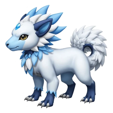 Garurumon-Trico-Amaura-Absol-fusion-creature (full body sticker
