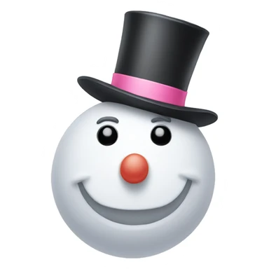 Snowman with pink nose sticker