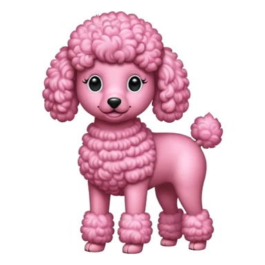 pink poodle sticker