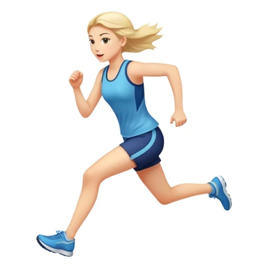 Girl running very fast  sticker
