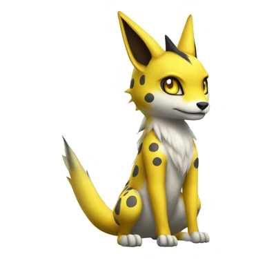 Lombax-Renamon full body with spots sticker