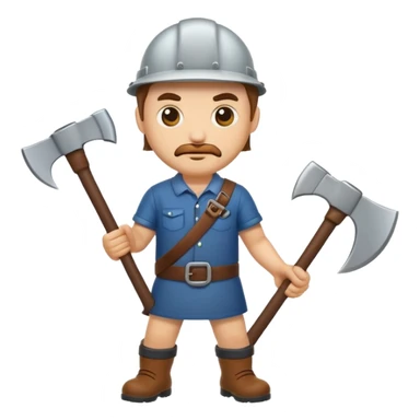 men with axes sticker