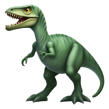 A dinosaur mixed with a fish sticker