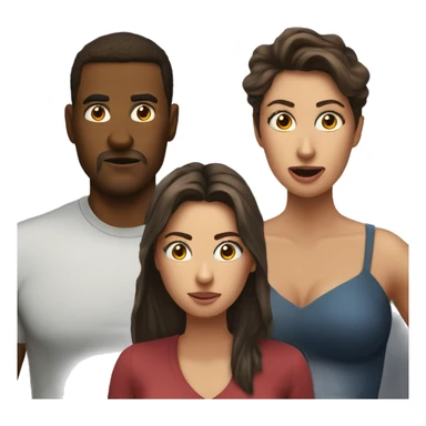 Distracted Boyfriend:
A meme featuring a man looking at another woman while his partner reacts angrily sticker